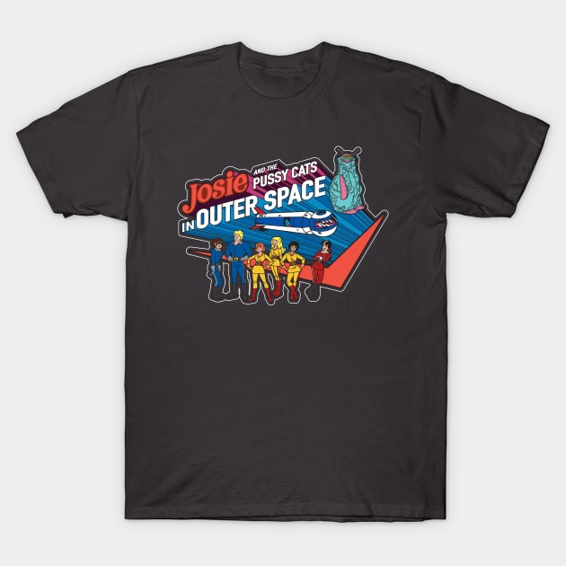 Jose & The Pussy Cats In Outer Space T-Shirt by Chewbaccadoll